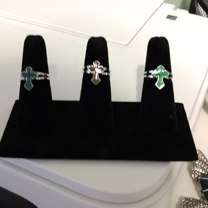 Cross Mood Rings. 3 Rings for 6 dollars!!!! Adjustable.